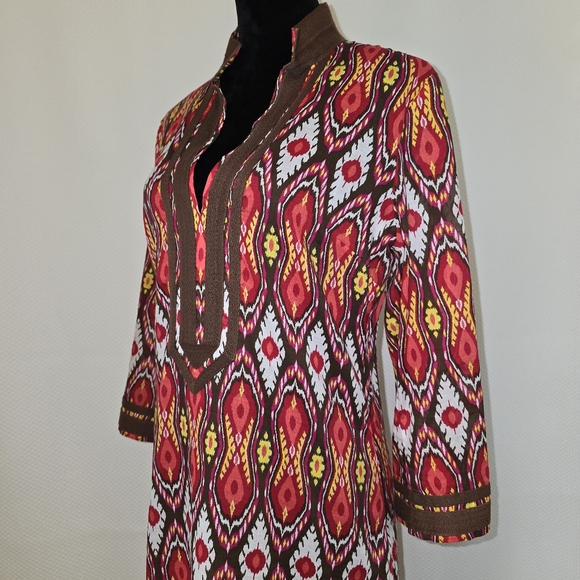 Tory Burch Ikat Print Tunic Dress Size 6 - Picture 4 of 8